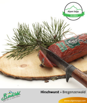 Hirschwurst | Wildwurst vom heimischen Rotwild - 1 Stange
