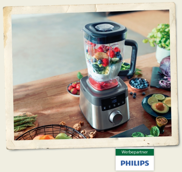 Heumilch.at Gewinnspiel - Gewinne einen von drei PHILIPS Hochleistungsmixern! 2 Philips Innergizer Mixer