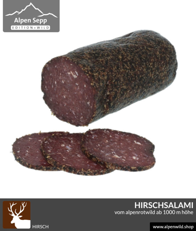 Alpenwild Hirschsalami im www.alpenwild.shop