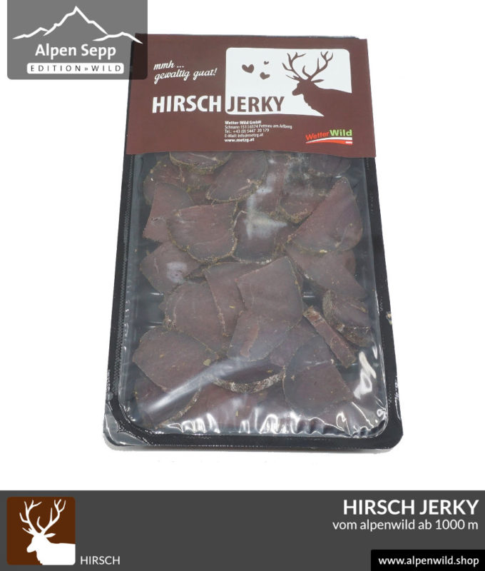 Hirsch Jerky im www.alpenwild.shop
