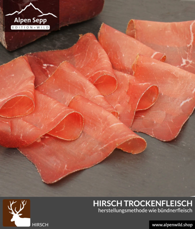 Hirsch Trockenfleisch im www.alpenwild.shop
