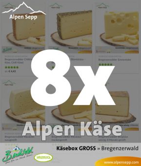 Käsebox "GROSS" | mit 8 Käsesorten | 3,6 kg