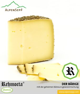 REHMOCTA » Der Bärige | Käse Spezialität aus Heumilch® | mit Bärwurz affiniert.