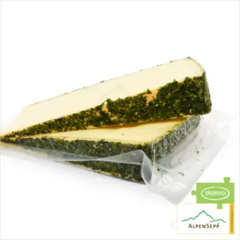 BÄRLAUCHKÄSE aus 100% Heumilch | würziger Bärlauch Geschmack - Laktosefreier Schnittkäse direkt aus dem Käsekeller 11 BÄRLAUCHKÄSE | 100% pikante Genuss Garantie mit einmaligem Bärlauch Charakter | Laktosefreier DELUXE Weidemilch Käse direkt aus dem Käsekeller