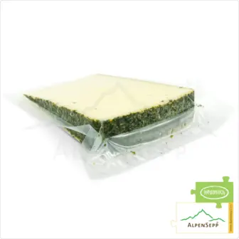 BÄRLAUCHKÄSE aus 100% Heumilch | würziger Bärlauch Geschmack - Laktosefreier Schnittkäse direkt aus dem Käsekeller 13 BÄRLAUCHKÄSE | 100% pikante Genuss Garantie mit einmaligem Bärlauch Charakter | Laktosefreier DELUXE Weidemilch Käse direkt aus dem Käsekeller