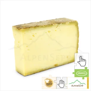 BERGKÄSE sehr würzig | 300 Gramm Heumilch Käse - laktosefrei | Hartkäse 12 Monate gereift im Käsekeller | aromatisch + würzig | 1-Klick Sofortkauf