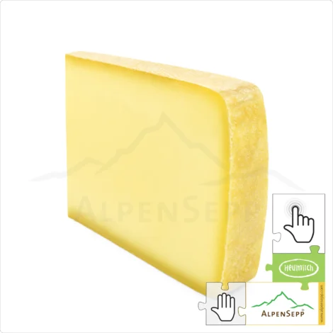 Bergkäse mild - Sofortkauf 200 g | 4 Monate alt | laktosefreier Hartkäse aus Heumilch