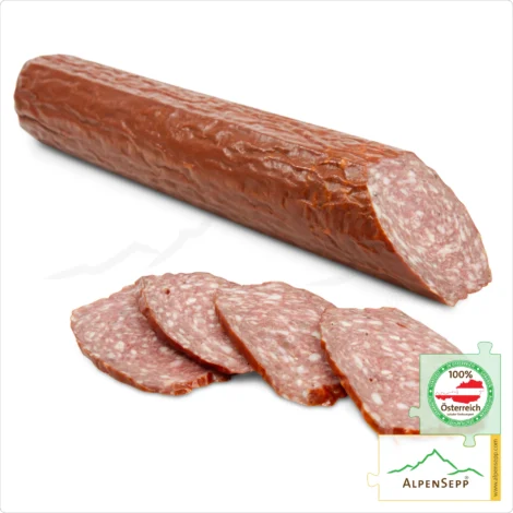 BERGSALAMI | Milde Salami Wurst aus Rindfleisch und Schweinefleisch | Rohwurst Wurstsorte