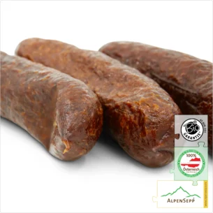 BIO RINDER KAMINWURZEN | Kaminwurz vom Rind | Rohwurst zu 100% aus Rindfleisch gefertigt