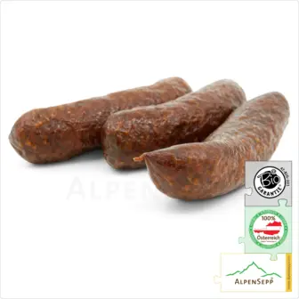 BIO RINDER KAMINWURZEN - Kaminwurz vom Rind | Rohwurst zu 100% aus Rindfleisch gefertigt - 3 Stück - 150 Gramm 10 BIO RINDER KAMINWURZEN | Kaminwurz vom Rind | Rohwurst zu 100% aus Rindfleisch gefertigt
