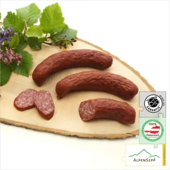 BIO RINDER KAMINWURZEN - Kaminwurz vom Rind | Rohwurst zu 100% aus Rindfleisch gefertigt - 3 Stück - 150 Gramm 11 BIO RINDER KAMINWURZEN | Kaminwurz vom Rind | Rohwurst zu 100% aus Rindfleisch gefertigt