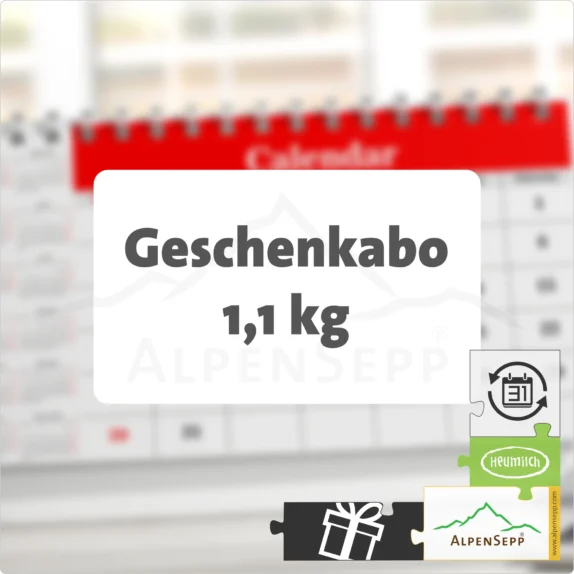 GESCHENK ABO 1,1 kg Käsevielfalt in Bergkäse + Schnittkäse | endet automatisch | abwechselnde, laktosefreie Käsevielfalt pro Lieferung | wähle Lieferung und Laufzeit