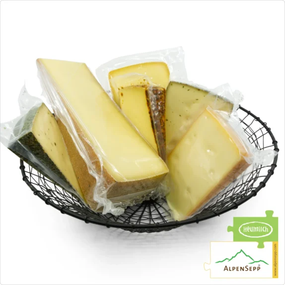 KÄSE GESCHENKBOX » EDELWEISS « | 2,5 kg sprichwörtlicher Gaumensex mit Heumilch® Alpenkäse zum Schenken 10 KÄSE GESCHENKBOX 'Edelweiss' | 2,5 kg pure Gaumenschmeichelei mit Heumilch® Alpenkäse zum Schenken