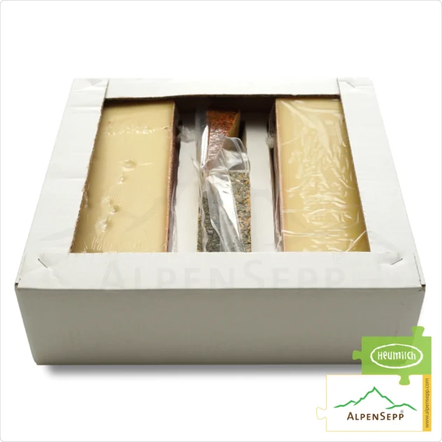 GROSSE KÄSE TESTBOX | Käsevielfalt mit 8x 2 Stück laktosefreie Heumilchkäse | 3,6 kg