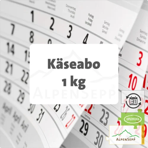 ABO SCHNITTKÄSE – 1 KG | laktosefrei | 5 möglichen Käsesorten für den Alpenkäse Kenner + Käseprofi | mit flexibler Laufzeit des Käseabos 1 ALPENKÄSE Abonnement 1 kg