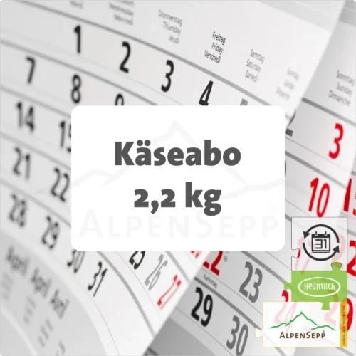 ABO BERGKÄSE + SCHNITTKÄSE - 2,2 KG | laktosefrei | 10 möglichen Käsesorten | für den Alpenkäse Kenner + Käseprofi | mit flexibler Laufzeit des Käseabos 1 ALPENKÄSE Abonnement 2,2 kg