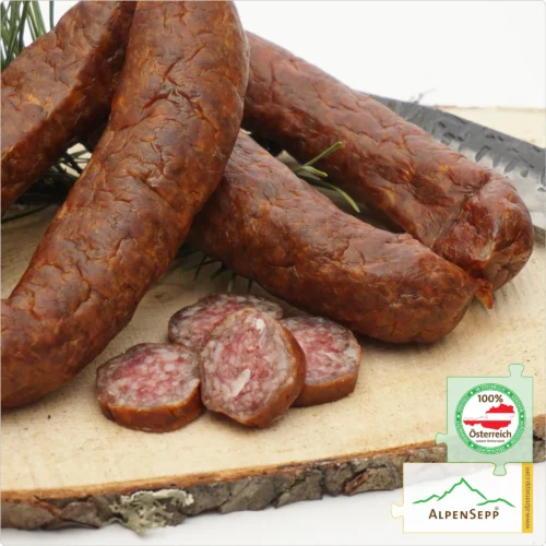 KAMINWURZEN - traditionelle Hartwurst | geräucherte PREMIUM Rohwurst | 2 Paar 8 KAMINWURZEN Wurst- traditionelle Hartwurst | geräucherte Rohwurst | 2 Paar