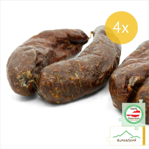 KAMINWURZEN Wurst - geräucherte Hartwurst | traditionelle PREMIUM Rohwurst | 4 Paar 8 KAMINWURZEN Wurst- traditionelle Hartwurst | geräucherte Rohwurst | 4 Paar