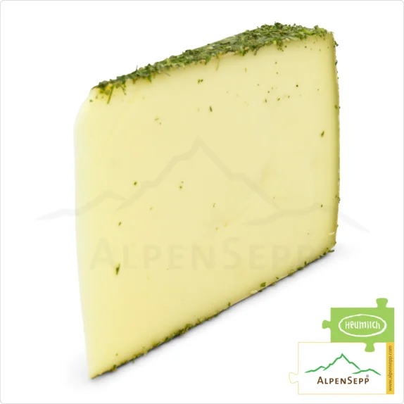 KRÄUTERKÄSE | 100% aromatische Genuss Garantie mit einmaligem Kräuter Charakter | Laktosefreier DELUXE Alpenmilch Käse direkt aus dem Käsekeller