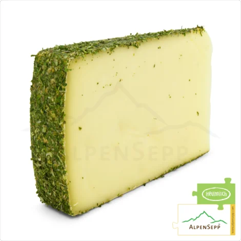 KRÄUTERKÄSE | 100% aromatische Genuss Garantie mit einmaligem Kräuter Charakter | Laktosefreier DELUXE Alpenmilch Käse direkt aus dem Käsekeller