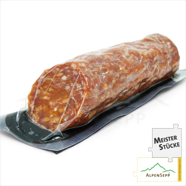 PEPERONCINO SALAMI | Chili Salami aus Schweinefleisch | Scharfe-aromatische PREMIUM Wurstsorte | 1 Stange