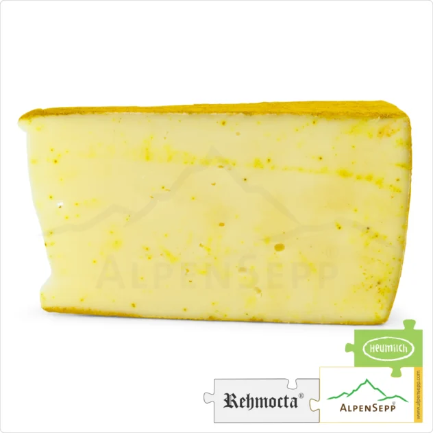 Käse REHMOCTA® » Ähle « | Laktosefreier Schnittkäse mit STAY SPICED! Gewürzmischung + Zimt affiniert