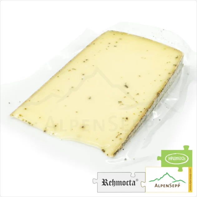 KÄSE REHMOCTA » Dätta « | Laktosefreie Heumilch Käsesorte mit STAY SPICED! Gewürzmischung und Pfeffer