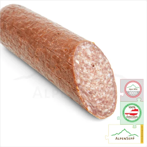 REHSALAMI - Salami Wildwurst vom Reh | PREMIUM Wurst vom heimischen Rehwild | 1 Stange 8 REHSALAMI | Salami Wildwurst vom Rehwild | Wurst vom heimischen Wild