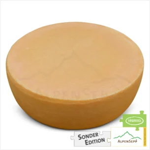 ALPENKÄSE Sonderedition » ALPENSEPP « Käselaib | Laktosefreier Heumilch Käse | 6 kg Käserad