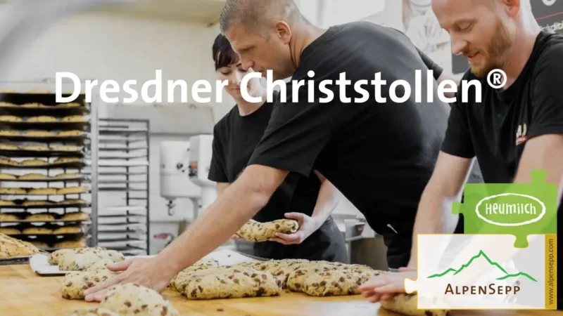 DRESDNER CHRISTSTOLLEN® | Original Weihnachtsstollen aus Dresden mit Zutaten vom AlpenSepp® | 1,5 kg Stollen mit echter Sennereibutter und Butterschmalz aus Heumilch® | Exklusiv auf Vorbestellung 13 Genusserlebnis Dresdner Christstollen