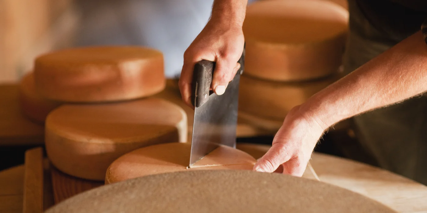 Vom Käselaib schneiden